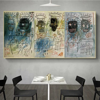Karšto Tapybos Grafiti Jean Michel Basquiat Užsakymą Plakato Modernios Sienos Menas Nuotraukų Spausdinimo Drobės Tapybos Svetainės Namų Dekoro