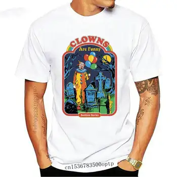 Klounai Juokingi Marškinėliai Klounas marškinėlius baisu siaubo kapinės retro grave 80s tamsaus humoro vintage 70 funnytee