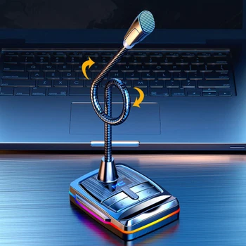 Kompiuterio mikrofonas 360° reguliuoti laisvai Studija Kalbėjimo Mikrofonas Žaidimų Kalbasi USB Mikrofonas Desktop PC Nešiojamas kompiuteris