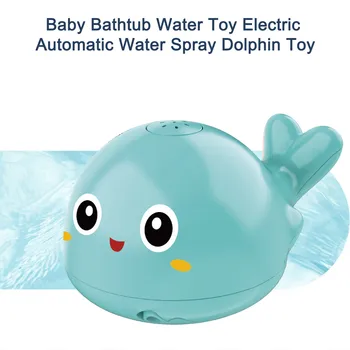 Kūdikių Vonios Žaislų, purškiamo Vandens Dušas Maudymosi Žaislai Vaikams Elektrinis Automatinis Indukcijos Banginis Vonia Ball Pool LED Šviesos Žaislai Dovana