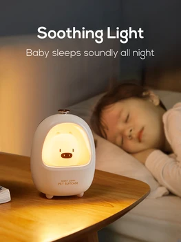 Led Gyvūnų Touch Naktį šviesos Miegamasis Kūdikį Krūtimi Reguliuojamas Miego Lempos Mielas Vaikams USB Įkrovimo naktiniai staleliai, lempa