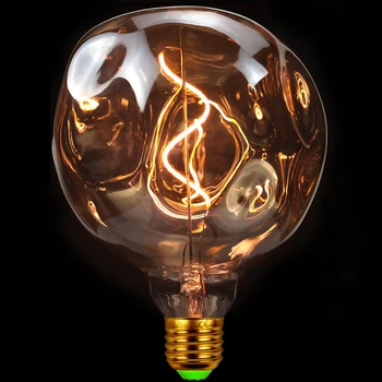 Led Lemputės Derliaus Lemputės G125 Akmens Big Pasaulyje Lemputė 4W šviesos srautą galima reguliuoti 110V, 220V Led Gijų Dekoratyvinis Edison Lemputė