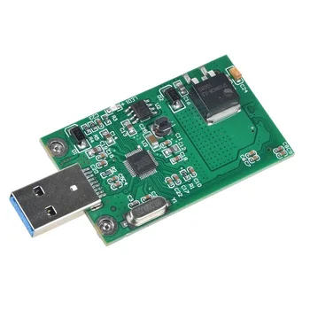 MSATA Su USB3.0 Adapterio plokštę Modulis Wi-Fi Adapteris Mini PCIE mSATA SSD USB 3.0 Flash Drive Konverteris AS99