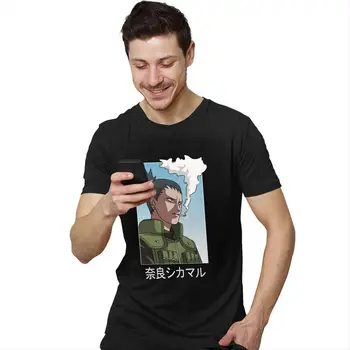 Mados Anime, Manga T Marškinėliai Vyrams Trumpas Rankovėmis Simwill T-shirt Grafinis Tee Viršūnes Grynos Medvilnės Slim Fit Marškinėlius Dovanų