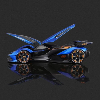 Maisto 1:18 Blue Naujas Lamborghini V12 VIZIJA GRAN TURISMO modeliavimas lydinio automobilio modelį Rinkti dovanas žaislas berniukas Žaislai