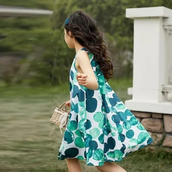 Merginos Atsitiktinis Suknelės Vasarą Vaikams Laisvalaikio Gėlių Elegantiškas Suknelės Vasaros 2021 Naujas Princesė Dress 9 Vaikų Drabužių 12 Metų