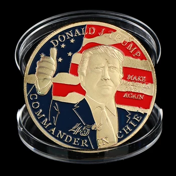 Metalo Amerikos 45 Pirmininkas Donald Trump Proginių Monetų Kolekcija