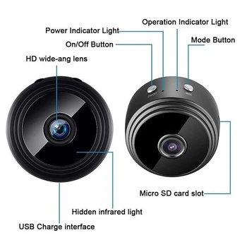 Mini Kamera 1080P ip kamera HD Versija Micro Wireless Kamera Judesio Aptikimo Saugumo Vaizdo Stebėjimo kamera, wifi Kamera
