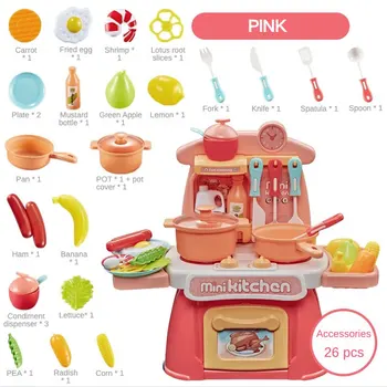Miniatiūriniai Namų Virtuvės reikmenys, Žaislai Mažiems Žaisti Namus, Vaikų, Virtuvės Žaisti 18-36m Virimo House Set Žaislas Vaikams Dovanų