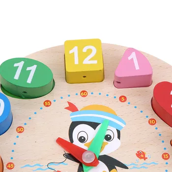 Montessori Animacinių Filmų Gyvūnų Švietimo Mediniai Zawalcowany Skaitmeninis Laikrodis, Galvosūkiai, Juokingi Dalykėliai Naujovė Įdomių Žaislų Gimtadienio Dovana