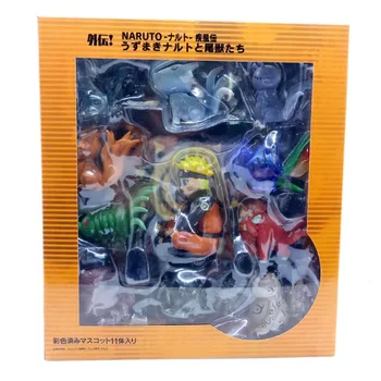 Naruto Q versija anime lėlės 10vnt PVC Sasuke veiksmų lėlės PVC Modelis Žaislas Kolekcionuojamų Anime mielas Žaislai Dovana