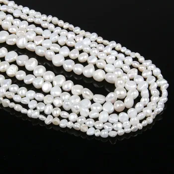 Natūralūs Gėlavandenių Perlų Baroko Baltos, rausvos spalvos, Netaisyklingos Karoliukai Papuošalai Priėmimo 