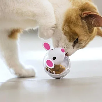Naujas Pet Feeder Katė Žaislas Pelių Maisto Geležinkelių Nuotėkio Balionėlis Dubenį Žaisti Mokymo Juokingi Žaislai Cat Kitten Katėms Žaislas Naminių Reikmenys