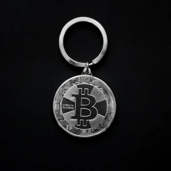 Naujas Tiek Progines Monetas, Kūrybinės Amatų Bitcoin Virtualių Valiutų Vires Į Numeris Metalo Keychain Suvenyras, Dovana