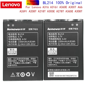 Originalus Lenovo BL214 Telefono Baterija Lenovo A368 A369i A316 A208 A269 Bateria Batterie Akumuliatoriai