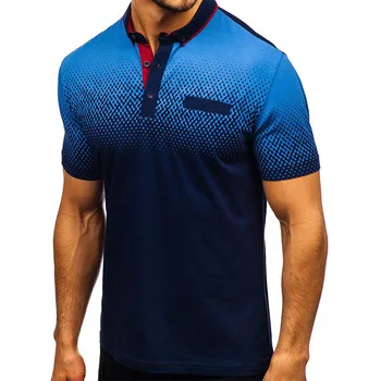 Prekės Vyrų Marškinėliai 2021 Naujas Mados Spausdinti Vyrų Polo Marškinėliai Gradientas Aukštos Kokybės Orui Vasaros Atsitiktinis Polo vyriški Drabužiai