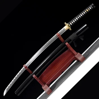 Rankų darbo Japonijos Nekilnojamojo Samurajus Kardas KATANA 1045 Anglies Plieno Full Tang Aštriais Ašmenimis