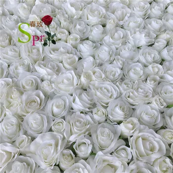 SPR balta/iovry gėlės sienos gali suristi arch stalo runner dirbtinių gėlių dekoracijos susitarimas nemokamai shpping