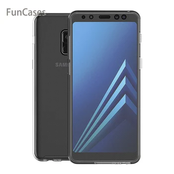 Samsung Galaxy A8 Plius 2018 Atveju 360 Laipsnių Visiškai Padengti Minkštos Prabangos Skaidraus Silikono Atveju Padengti Samsung A8 2018