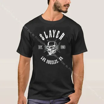 Slayer Kryžiaus 81 Est 1981 Kaukolė Black Marškinėliai Naujas Oficialiai Grupė Merch