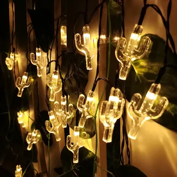 Sodo Pasakų Žibintai LED Kaktusas String Žibintai Saulės energija Varomas Lauko Girlianda Vandeniui Šmėžavimas Kalėdų Atostogų Apdaila