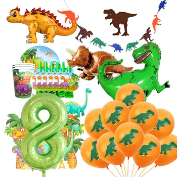 Stovi Žalias Dinozauras Folija Balionai 3 Gimtadienio Apdailos Dinozaurų Šalis Baloons Reklama Džiunglių Gyvūnų Dalis Prekių Globos