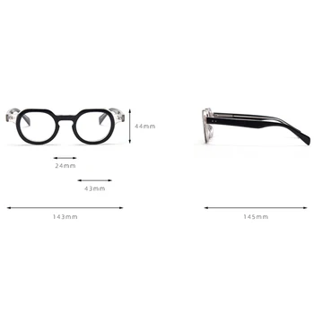 Swanwick derliaus apvalių akinių rėmeliai, skirti moteriai, optiniai akiniai rėmeliai rankų darbo acetatas juodas leopardas aukštos kokybės priedai