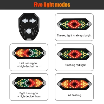 T6 LED Dviračio Priekinis Galinis Žibintas Nustatyti MTB Kelių Dviratį Saugos Uodega Žibintų Lempos Nuotolinio Valdymo Ruožtu Dviračių Saugos užpakalinis žibintas Rinkinys