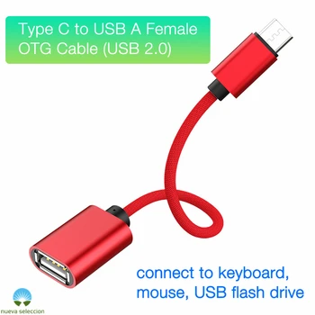Tinklelio Tipas C Male USB A Female Kabelio OTG Jungties Duomenų Perdavimo USB 2.0 Prijungimas prie Klaviatūros, Pelės, USB 