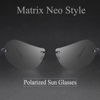 Titano Matricoje Neo Stiliaus Poliarizuoti Akiniai nuo saulės Ultralight Taškus Vyrams, Prekės Dizainas Naktinio Vairavimo Akinius nuo saulės, UV 400 Saulės Akiniai