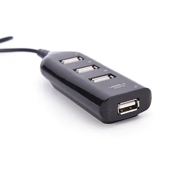 USB 2.0 High Speed 4 Skirstytuvo Prievadai Usb Šakotuvą, Adapteris, Skirtas PC Nešiojamas Kompiuteris Juoda Ir Gali Būti Naudojamas Atskirai