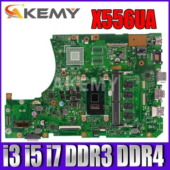 Už Asus X556U X556UA X556UAK X556UAM X556UJ X556UV X556UF X556UR X556UB Mianboard X556UQ nešiojamas Plokštė i3 i5 i7 DDR3 DDR4