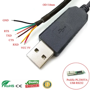 Vaisingos pl2303 usb rs232 adapterį vaisingos pl2303 usb serial vielos galą kabelis