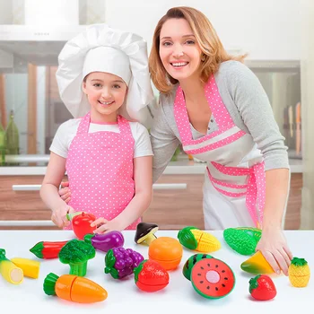 Virtuvės Žaislai, Skirti Vaikams Mergaičių Švietimo Virimo Modeliavimas Miniatiūrinės Maisto Modelį, Vaisių, Daržovių Pjaustymo Apsimesti Žaisti