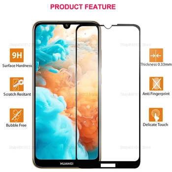 Visiškai Padengti Grūdinto Stiklo Huawei Y6 2019 Screen Protector, skirta 
