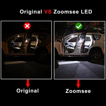 Zoomsee Canbus Klaidų Audi A3 S3 RS3 8L 8P 8V Automobilio LED Priešrūkiniai Žemėlapis Vidaus apšvietimo Tuštybės Veidrodis Durys Kamieno Įkrovos Lemputė Rinkinys