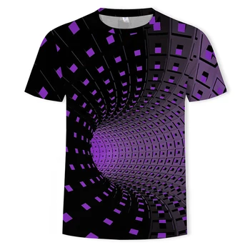 Įdomu Hipnozė 3D T-Shirt Vyrai Moterys Grafinis Atsitiktinis Mados Trumpas Rankovėmis Tee Viršūnes TT@88
