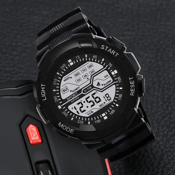 Šviečiantys LED Skaitmeniniai Laikrodžiai Vyrams, Sporto Žiūrėti Stiklo Dial 30M Vandeniui atsparus TPU Dirželiu Laikrodis Vyrų Laikrodis Relogio Masculino