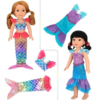 Žaislai, Lėlės, drabužiai 36-40cm FAMOSA Nancy Lėlės Silikono lėlės priedai Mados undinė maudymosi kostiumėlį, suknelę