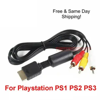 1,8 m AV Audio Video Laidas Laidas RCA A/V 6Z Sony PlayStation 3 PS2 PS1 Universalus AV Audio Video Laidas Žaidimų Priedai NAUJAUSIAS