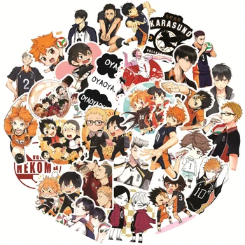 10/30/50PCS Haikyuu!! Anime Cartoon Lipdukai Kelionės Riedlentė Lagaminą Gitara Bagažo Vandeniui Decal Vaikai Grafiti Lipdukas
