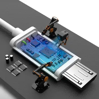1M 2M Micro USB Kabelis USB C Įkroviklio Kabelį TPU Laido Samsung Note 9 8 Xiaomi 