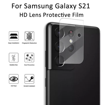 1PC Aišku, Minkštas Hidrogelio Anti-Scratch Fotoaparato Objektyvą Grūdintas Stiklas Raštas Plėvelės Samsung Galaxy S21 Ultra S21 Plius