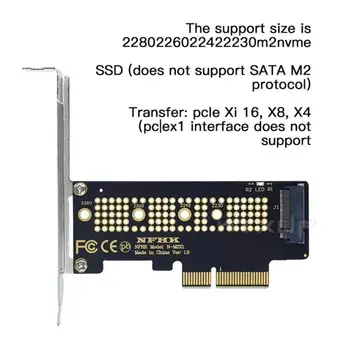 1pc M. 2 SSD PCIE Adapteris, Aliuminio Korpuso LED Plėtros Kortelę ar Kompiuterio Adapteris Sąsaja M. 2 NVMe SSD NGFF, Kad PCIE 3.0 X16 Stove