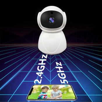 2.4 G/5G Wifi Stebėjimo Kameros 1080P Apsaugos Patalpų Smart Home PTZ Dviejų krypčių Garso, Automatinio Sekimo Kūdikio stebėjimo