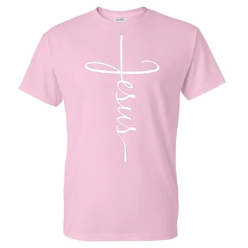 2020 Naujas Jėzaus Kryžiaus Atspausdintas T-shirt Vyrai/Moterys Atsitiktinis Mados Streetwear Marškinėlius Aukštos Kokybės Medvilnės Hip-Hop Marškinėliai Topai Unisex