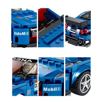 2021 Greitis Čempionų Kūrėjas GT-R NISMO Superautomobilį Lenktynių Sportinių Automobilių Blokai Rinkiniai Plytų Super Lenktynininkas Automobilio Modelį Vaikams, Žaislai