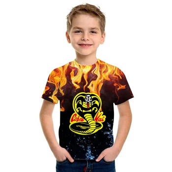 2021 KOBRA KA Vaikai Marškinėliai Summer Tee Marškinėliai Topai 3D Print T Shirt Berniukai Girs T-Shirt Homme Mados Tshirts 2T-10T Viršūnes & Tees