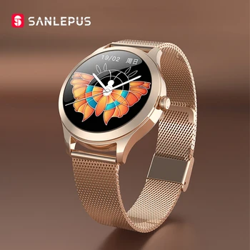 2021 SANLEPUS Stilingas Moterų Smart Žiūrėti Prabanga Vandeniui Laikrodis Nerūdijančio Plieno Atsitiktinis Merginos Smartwatch 