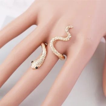 2021 karšto naujas produktas punk stiliaus asmeninį gyvatės žiedas didžiuoju pirštu gyvatės žiedas retro aukso ir du sidabro spalvų papuošalai